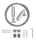 Haoruifu 5m Wandhalterung Set, Vorhang Draht Seil Edelstahl, Gardine...