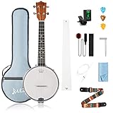 Mulucky Banjolele, 4 Saiten, Banjo-Ukulele, Konzert-Größe, 58,9 cm,...