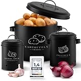 TWOPOL® Kartoffel Aufbewahrungsbox [3er Set]-mit 360°Luftzirkulation...