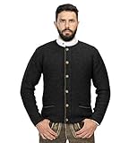 Hochwertige Herren Strickjacke Anton - Trachtenjacke aus Wolle - Cardigan...