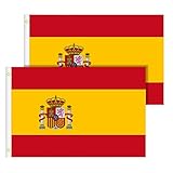 TIMESETL 2 Stück Spanien Flagge 90 x 150 cm groß, Spanien Fahne Spain...