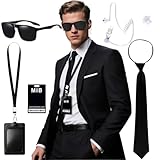 Men in Black Kostüm für Halloween Cosplay-Party Karneval Mafia Herren...