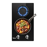 TOPWISH Gaskochfeld 30cm, Gaskochfeld 2 Flammig, Gaskochfeld eingebau mit...