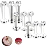 COYUN 9 Stück Piercing: Helix, Lippe, Tragus, Ohr, Nase, Glitzer, Lippe,...