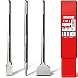 SCHWABENBACH ® SDS Max Meißel Set - 3tlg. 25mm + 50mm + Spitzmeißel -...