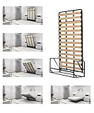 Wallbedking Vertikal Doppelbett Classic Wandbett 135cm x 190cm (Klappbett,...