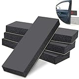 Garagen Wandschutz 4er Set, Schwarz selbstklebend Türwandschutz 3cm Extra...