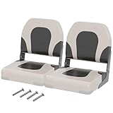 HOMASIS 2er Set Bootssitz klappbar, gepolsterter Bootsstuhl mit 7CM dickem...