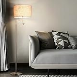Moderne Stehleuchte aus Leinen, 157 cm, Bogenlampe, E26, dimmbar, hohe...