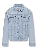 ONLY Mädchen Konsara Light Blue Dnm Jacket Noos Jacke, Light Blue Denim,...