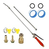 HEIBTENY Edelstahl 44 Zoll Sprühstange Ersatz mit Messing Barb...