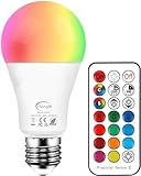 ChangM RGBW LED Lampen, 10W E27 LED Farbige Licht Leuchtmit RGB LED...