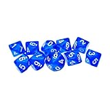 Würfel d10,Transparent Polyhedral Dice 10 Pack Blau 10 Seitige Würfel...