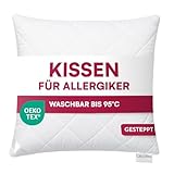 Clinotest Steppkissen 80x80 cm - großes Kopfkissen waschbar bis 95°C,...