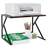 EasyPAG Metall-Holz Druckerständer,Multifunktionaler Druckertisch &...