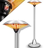 TRESKO Infrarot Heizstrahler 2500W | Heizpilz Terrasse elektrisch mit 2...