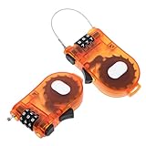 NOLITOY 2 Stück Ausziehbares Stahlkabel Schloss Transparent Orange...