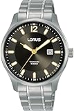 LORUS Herren Analog Quarz Uhr mit Titan Armband,Silber/Schwarz