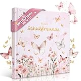 EULENTALER® Das Schulfreundebuch für Mädchen Schmetterlinge I Von...