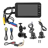 Motorrad -DVR -Rekorder 4 Zoll IPS Bildschirm 1080p wasserdichte WLAN Dual...