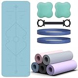 Soontrans Yoga Matte 183x68CM, Yogamatte Rutschfest 8 mm Dicke, TPE,...