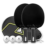JOOLA Tischtennis Set Black Duo PRO 2 Tischtennisschläger + 3...