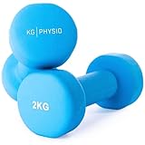 KG PHYSIO Neopren Hanteln Set - Inkl. Fitnessposter mit 32 Übungen,...