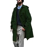 Suncolour Herren-Dufflecoat aus Wollmischung klassischer Kapuzenmantel mit...