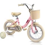 SIMEIQI Kinderfahrrad 14/16/18 Zoll für Mädchen Kinderfahrrad für Alter...
