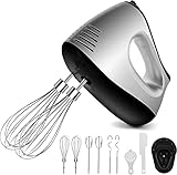 NWOUIIAY Handmixer Elektrisch 500W Handrührer 5 Drehzahl Turbinenfunktion...