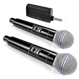 AMFUN Kabelloses Mikrofon, Drahtloses UHF Mikrofon Set mit...