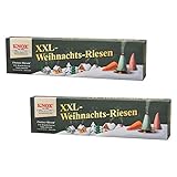 KNOX XXL 2er Set Räucherkerzen - Weihnachtsriesen mit Räucherschale -...
