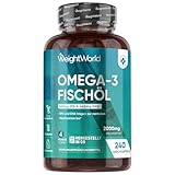 Omega 3 Weichkapseln - 2000mg Fischöl mit 1100mg Omega-3, 660mg EPA &...