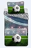 BrandMac Bettwäsche Fußball Kissenbezug 80 x 80 cm und Bettbezug 135 x...
