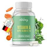 Vitabay Vitamin A Hochdosiert Kapseln - 120 Vegane Vitamin A Retinol...