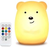 LED Nachtlicht Kinder 9 Farben Fernbedienung Nachtlampe Baby Nachtleuchte...