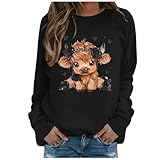 Generisch 2025 Pullover Sweatshirt Damen-Sweatshirt mit lustigem Muster,...