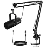 FDUCE SL40+ dynamisches Podcast-Mikrofon, USB/XLR-Mikrofon-Set für Gaming...
