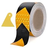 Reflektierendes Klebeband, Gelb Schwarzes 5cm × 10m Reflektierendes...