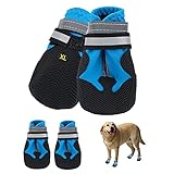 Jodsen Hundeschuhe,4 Stk wasserdichte Hundeschuhe mit reflektierenden...