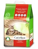 Cat’s Best Original Katzenstreu, 100% pflanzliches Katzenklumpstreu mit...