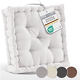 Beautissu Bodenkissen Sitzkissen 50x50 cm - Dickes Matratzenkissen 10cm -...