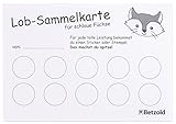 Betzold - Lobkarten-Sammelblock A6 90 Blatt - Belohnungskärtchen Schüler