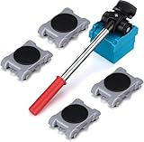 Möbel Transportroller Set 8 Teilig - Möbelheber-Werkzeug-Set -...
