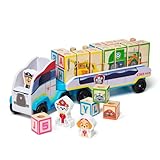 Melissa & Doug PAW Patrol ABC , Riesen-Lkw aus Holz mit Anhänger ,...