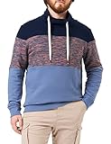 TOM TAILOR Herren Pullover mit Schalkragen 1032924, 10877 - China Blue, L