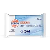 Sagrotan 2in1-Desinfektionstücher – Zum Desinfizieren von Händen und...