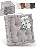 Beautissu 4er Set Bodenkissen Sitzkissen 40x40 cm - Dickes Matratzenkissen...