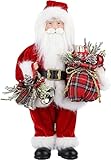 AGM Santa Claus Figur, stehende Weihnachtsmann mit Geschenk- und...