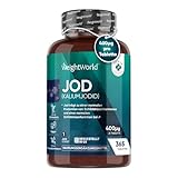 Jod Tabletten - 400µg pro Tablette -365 Kaliumjodid Tabletten - 1...